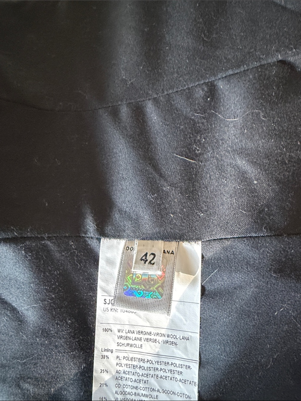 Vintage Dolce & Gabbana Wool Gray Tailored Blazer Italian 42 US 6 - Picture 7 of 9